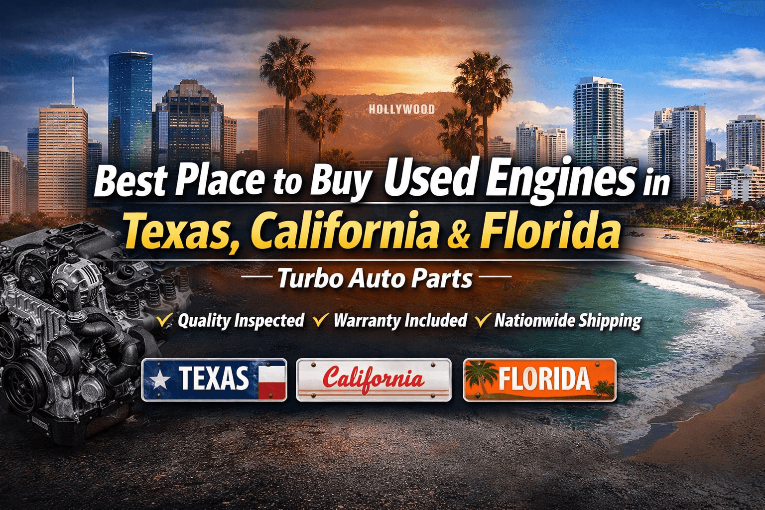 Best Place to Buy Used Engines in Texas, California & Florida - Turbo Auto Parts