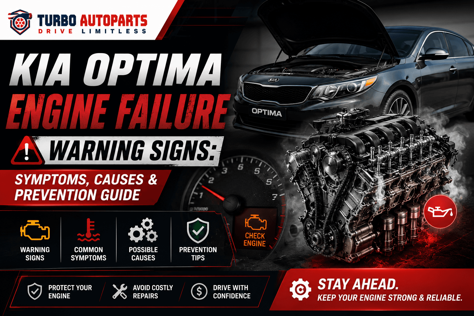 Kia Optima Engine Failure Warning Signs, Causes & Prevention