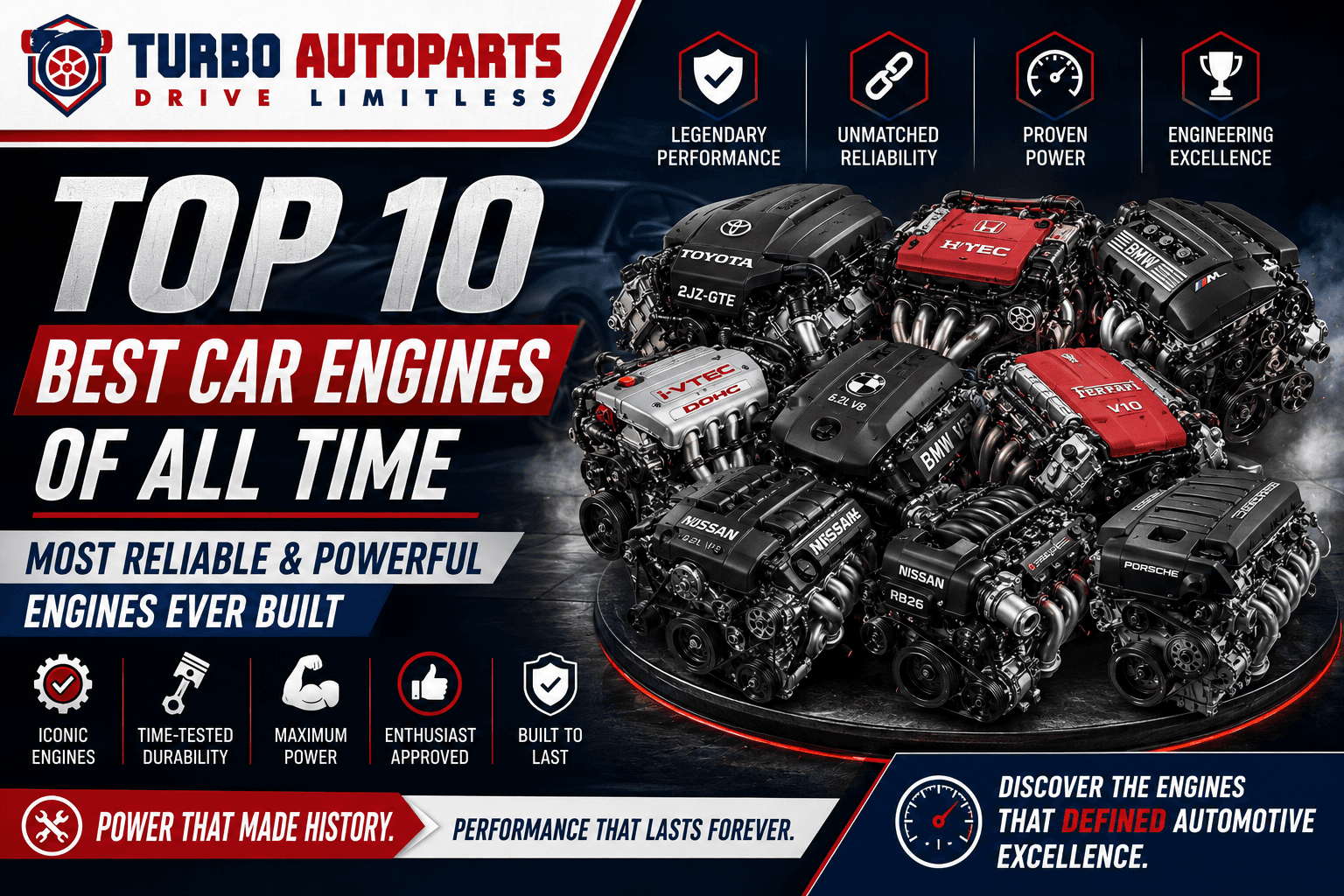 Top 10 Best Car Engines of All Time | Most Reliable & Powerful Engines Ever Built