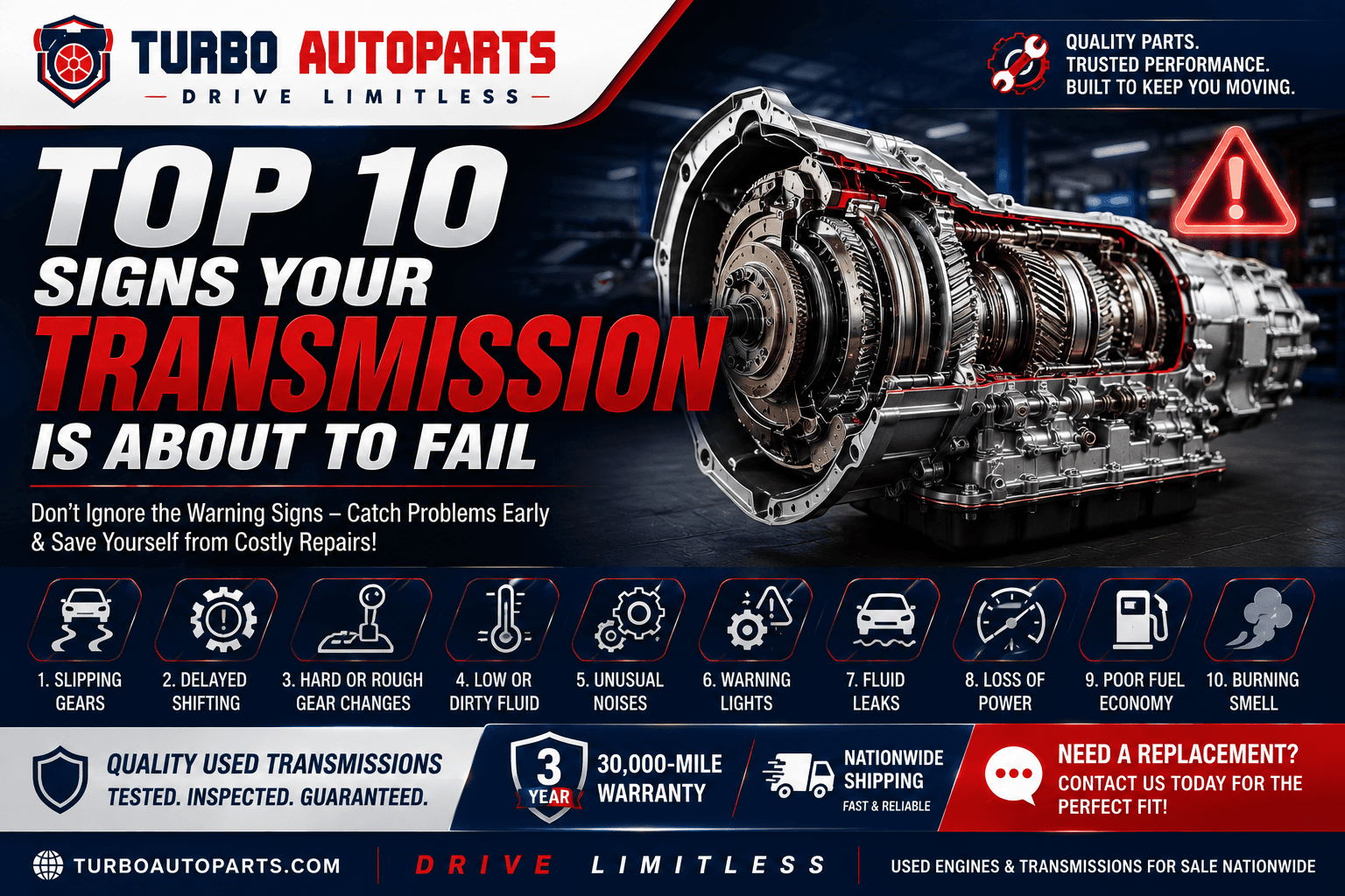 Top 10 Signs Your Transmission Is About to Fail