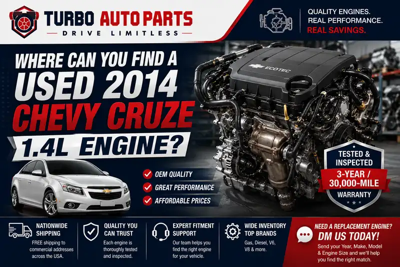 Where Can You Find a Used 2014 Chevy Cruze 1.4L Engine? Where Can You Find a Used 2014 Chevy Cruze 1.4L Engine?