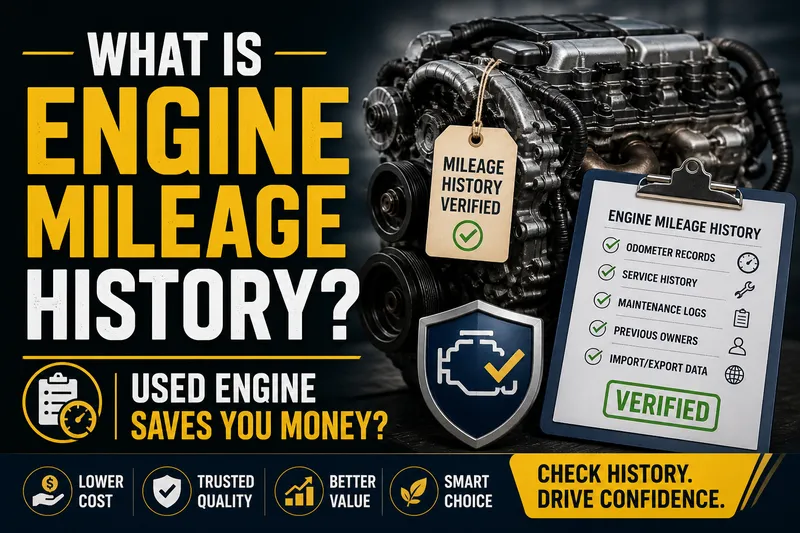 What Is Engine Mileage History? | Used Engine Save Your money? What Is Engine Mileage History? | Used Engine Save Your money?